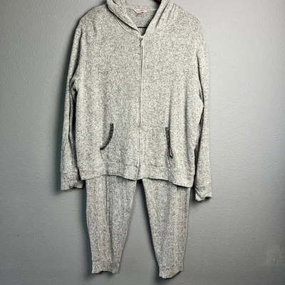 Juicy Couture Velour Tracksuit Lounge Rhinestone Detail Zip Hoodie & Joggers XL - Image 1 of 4