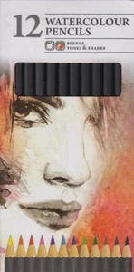 12er Pack Künstler Aquarell Malbleistifte verschiedene Farben Mischungen Töne - Bild 1 von 2