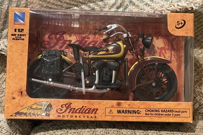 New Ray Toys 1:12 Scale DieCast Toy Replica Indian Sport Scout 1934 V - Image 1 of 4