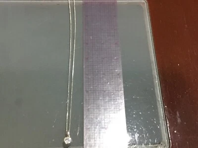 Sterling silver heart shaped clear Topaz with .925 18 inch chain - Image 1 of 4