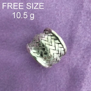 Fine Silver Rings Sterling 925 반지 Craft Jewelry Fashion Adjustable Size R78033 - Picture 1 of 5