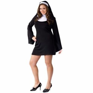 Fun World Naughty Nun Sister Church Pray Cosplay Halloween Plus Costume 9956
