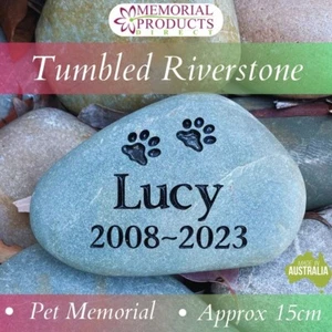 Tumbled Riverstone Memorial - Large Size - Picture 1 of 12