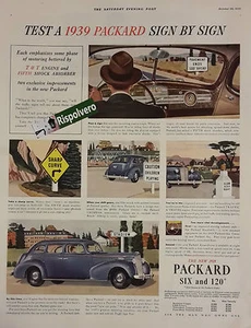 Pubblicità ADVERTISING RITAGLIO 1938 PACKARD SIX AND 120  - Picture 1 of 1