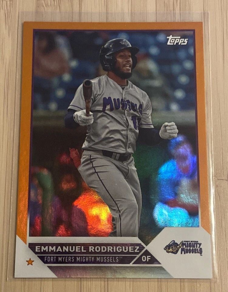 EMMANUEL RODRIGUEZ MINNESOTA TWINS 2023 TOPPS PRO DEBUT ORANGE #/25