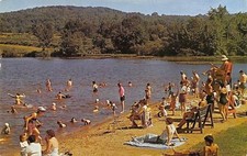 Cheshire Connecticut~Mixville Pond Public Swimming Beach~Life Guard Stand~1964