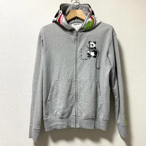Used BAPE Hoodie Parka M Panda Nigo Period Rare Ape Authentic - Picture 1 of 4