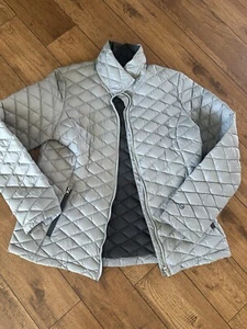 Women’s Jacket - Free Country Gray Puffer Down Full Zip Coat Women’s Large - Picture 1 of 7