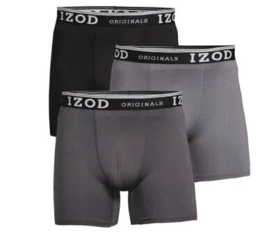 Izod Men's Boxer Briefs W/ Support Pouch Size Small 3-Pack 6" Inseam Underwear - Image 1 of 4