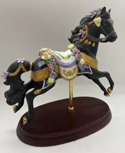 Vintage 1993 Lenox Carousel Horse Black Beauty Midnight Charger Porcelain (a1) - Picture 1 of 7