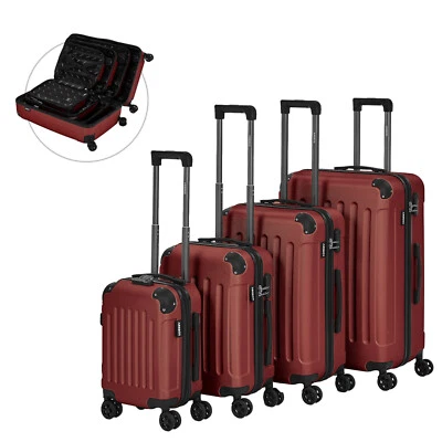 AREBOS Reisekoffer 4er Set Hartschalen Koffer Trolley Kofferset S-M-L-XL-Set - Bild 1 von 4