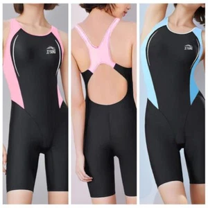 FEESHOW Damen Badeanzug Sport Schwimmanzug Badeanzüge Einteiler Bademode - Picture 1 of 31