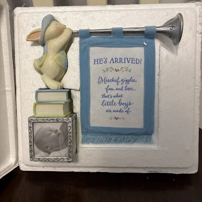 Marco de anuncio de nacimiento HALLMARK Keepsake Once Upon a Story Bunny Baby Boy nuevo en caja Foto 1 de 4