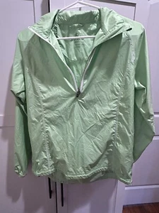 Peter Millar Womens Element E4 Wind Breaker 1/4 Zip Golf Jacket Size Small Green - Picture 1 of 8
