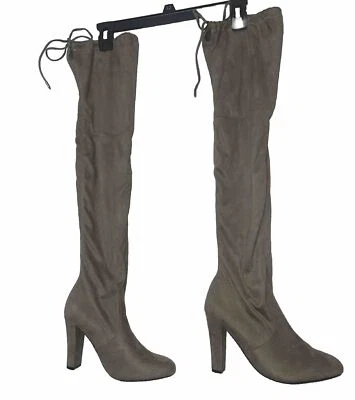 Steve Madden Marrón Gamuza Sobre la Rodilla Botas Zapato Talla 8 Fiesta Sexy Divertido Foto 1 de 4