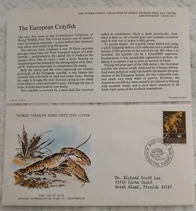 LIECHTENSTEIN 1976 - WWF STAMP -THE EUROPEAN CRAYFISH - FDC - Picture 1 of 2