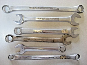 LOT OF 6 MISC METRIC WRENCHES SNAP-ON & CRAFTSMAN V 12mm 14mm 15mm 17mm 19mm - Picture 1 of 6