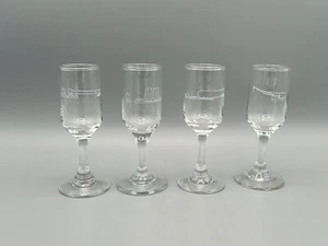 4 Unique Champagne Flute Toast Trucker Heavy Machinery 4" 1.25 oz. SHOT Glasses - Picture 1 of 9
