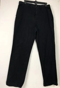 Neu mit Etikett Tommy Hilfiger Anzughose klassische Passform schwarz vorne flach für Herren Größe 34W 32L - Bild 1 von 6