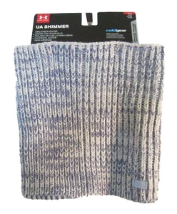 NWT Under Armour Girls UA ColdGear Shimmer Knit Neck Gaiter Grey MSRP$30 - Picture 1 of 2