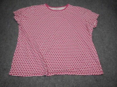 Top Woman Within para mujer talla grande 3X rosa/púrpura círculo geométrico manga corta * Foto 1 de 4