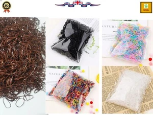 1000 PIEZAS CUERDA PARA EL CABELLO Scrunchie Corbata para el cabello única Niñas Elástica Mini Banda para el cabello Mujeres - Imagen 1 de 30