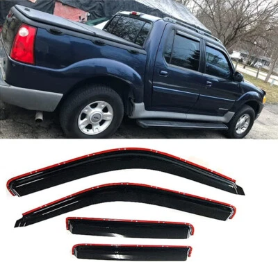 4pcs Window Visor for 01-05 Ford Explorer Sport Trac & 97-01 Mercury Mountaineer Foto 1 de 4
