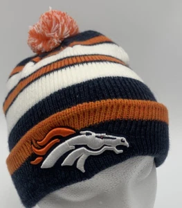 Denver Broncos Kids Beanie Hat Team Headwear PomPom Cap Ski Snowboard Sports - Picture 1 of 5