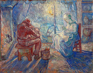 Night by Vincent van Gogh 60cm x 47.6cm High Quality Canvas Print