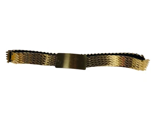 Vintage Women's Belt Gold Metal Fish Scale Disco Stretch Dress - 25 to 30 in - Picture 1 of 6