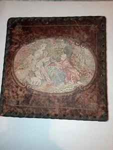 boîte ancienne cuir vintafe - Imagen 1 de 3