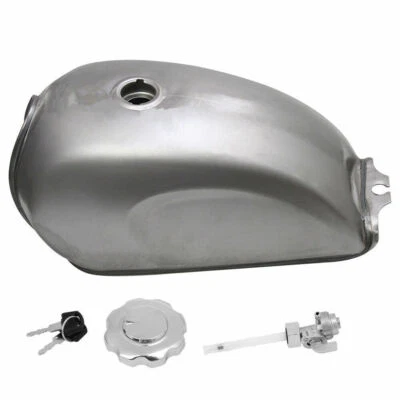 UK Motorcycle Fuel Tank 9L/2.4Gal Retro Motorcycle Gas Tank With Kit - Image 1 of 4