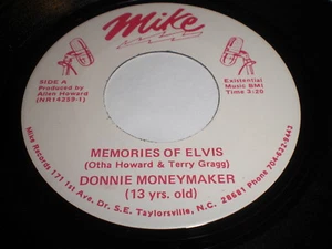 Donnie Moneymaker - Memories Of Elvis / Chick Chick 45 - Country Rockabilly - Picture 1 of 1