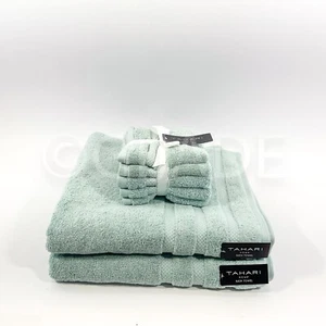 Tahari Home of 7  Towels 2 Bath 5 Wash  100% Cotton  Blue-greenNew - Picture 1 of 7