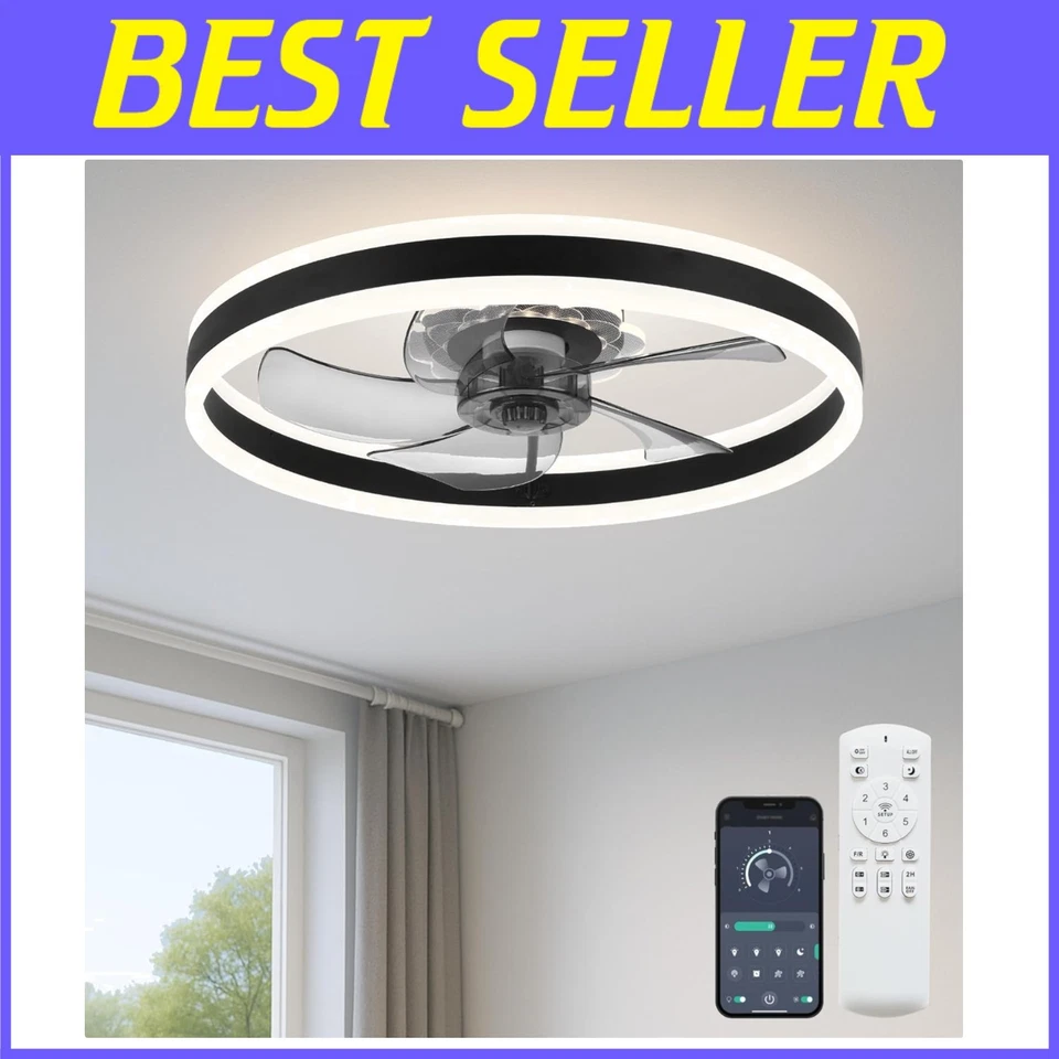 Night Light Ceiling Fan with Remote Control - Image 1 of 4