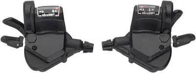microSHIFT Mezzo Thumb-Tap Shifter Set, 8-Speed, Triple, Optical Gear Indicator, - Image 1 of 2