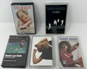 5 Van Halen Cassette Tapes Lot 1984 OU812 David Lee Roth Sammy Hagar Crazy Heat - Picture 1 of 3