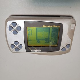 Bandai WonderSwan Console Silver Pearl White SW-001 Tested Working See Photos
