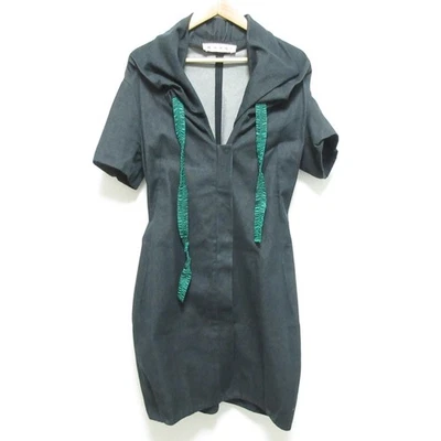 MARNI indigo denim dress size 38 drawstring short sleeves knee-length Women USED - Image 1 of 4