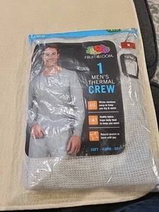 Fruit Of The Loom Thermal Crew Long Sleeve Shirt,  MEDIUM NWT - Picture 1 of 4
