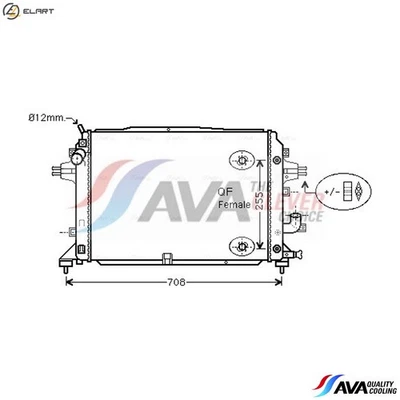 RADIATOR ENGINE COOLING OLA2460 FOR VAUXHALL ZAFIRA/Mk/II OPEL Z19DTH 1.9L 4cyl - Image 1 of 4