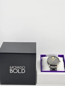 Movado kräftiges graues Zifferblatt Edelstahl Herrenuhr - 3600913 ($ 795 UVP) - Bild 1 von 4