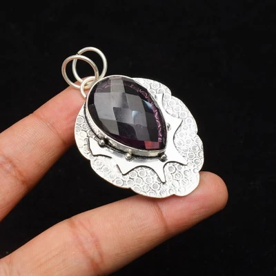 Ciondolo gioiello in argento sterling 925 fatto a mano con pietra preziosa... - Immagine 1 di 4