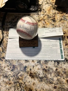 Stan Musial Signed Baseball HOF 3000 Hit Autograph Authentic original w RECEIPT! - Picture 1 of 2