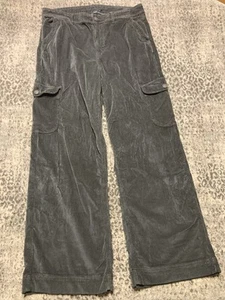 American Eagle 16 Long Cargo Cord Super High Rise Baggy Wide Leg Charcoal - Bild 1 von 24