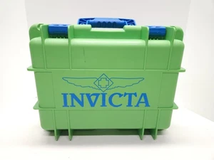 INVICTA EIGHT 8 Slot IMPACT Neon Lime Green Watch Storage Box Collector Case - Picture 1 of 12