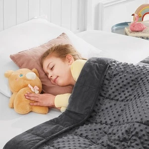 Weighted Blanket - 5 lbs Grey Thciken Heavy Blanket - Small Size Breathable C... - Picture 1 of 7