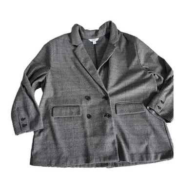 Old Navy plaid double breasted blazer Gray Size 2x Preppy Casual - Image 1 of 4
