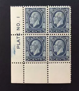 BroadviewStamps Canada #199 LL plate block no 1. MNH F-VF. CV$200 - Picture 1 of 2