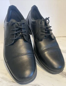 Herren Schwarz Elegant Oxford Schuhe Größe 8,5 George Berkley Kappe Zehe Schnürung Leicht - Bild 1 von 13